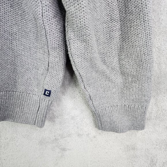 Mens Gray Chaps Pullover Sweater w/ Button Collar Long Sleeve Size XXL - Picture 5 of 9